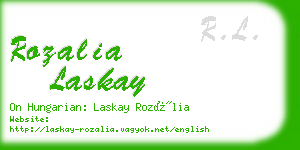 rozalia laskay business card
